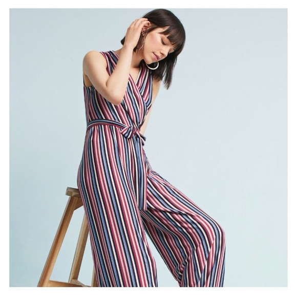 Anthropologie Pants - Anthropologie Donna Morgan striped Romper size 0